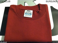 1 NEW PROCLUB COMFORT PLAIN T-SHIRT BLANK BURGUNDY TEE PRO CLUB S-3XL 1PC