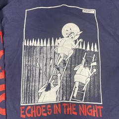 VTG Anvil T Shirt Adult Large Blue Long Sleeve E Company Echoes Native Cartoon
