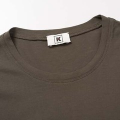 Kiton KIRED “Baciomc” Army Green Exclusive Crepe Cotton Short Sleeve T-Shirt Sli