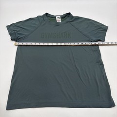 Gymshark T-shirt Men M Green Solid Logo .#47091