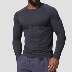 Men’s Long Sleeve Sports T-Shirt Classic Casual Slim Round Neck Shirts
