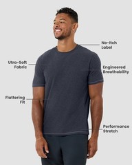 Workout Shirts for Men Fitted Dry Fit Athletic Gym Running Sport Tees Mens Ts…