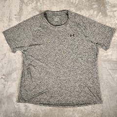 Under Armour Tech Tee Mens 3XL Grey Excellent Short Sleeve Space Dye 1326413