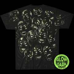 JUICY J STAY FLY-SKULL PILE-GLOW N DARK-T-SHIRT S-M-L-XL-2X- Authentic, Licensed