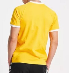 NEW MEN’S ADIDAS ORIGINALS 3-STRIPES CALIFORNIA TEE SHIRT ~SIZE 2XL IM9388 GOLD