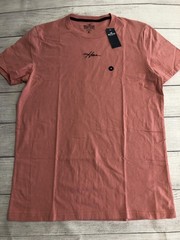 Hollister Shirt Mens Medium Pink Must-Have Collection Logo Cotton Crewneck Tee