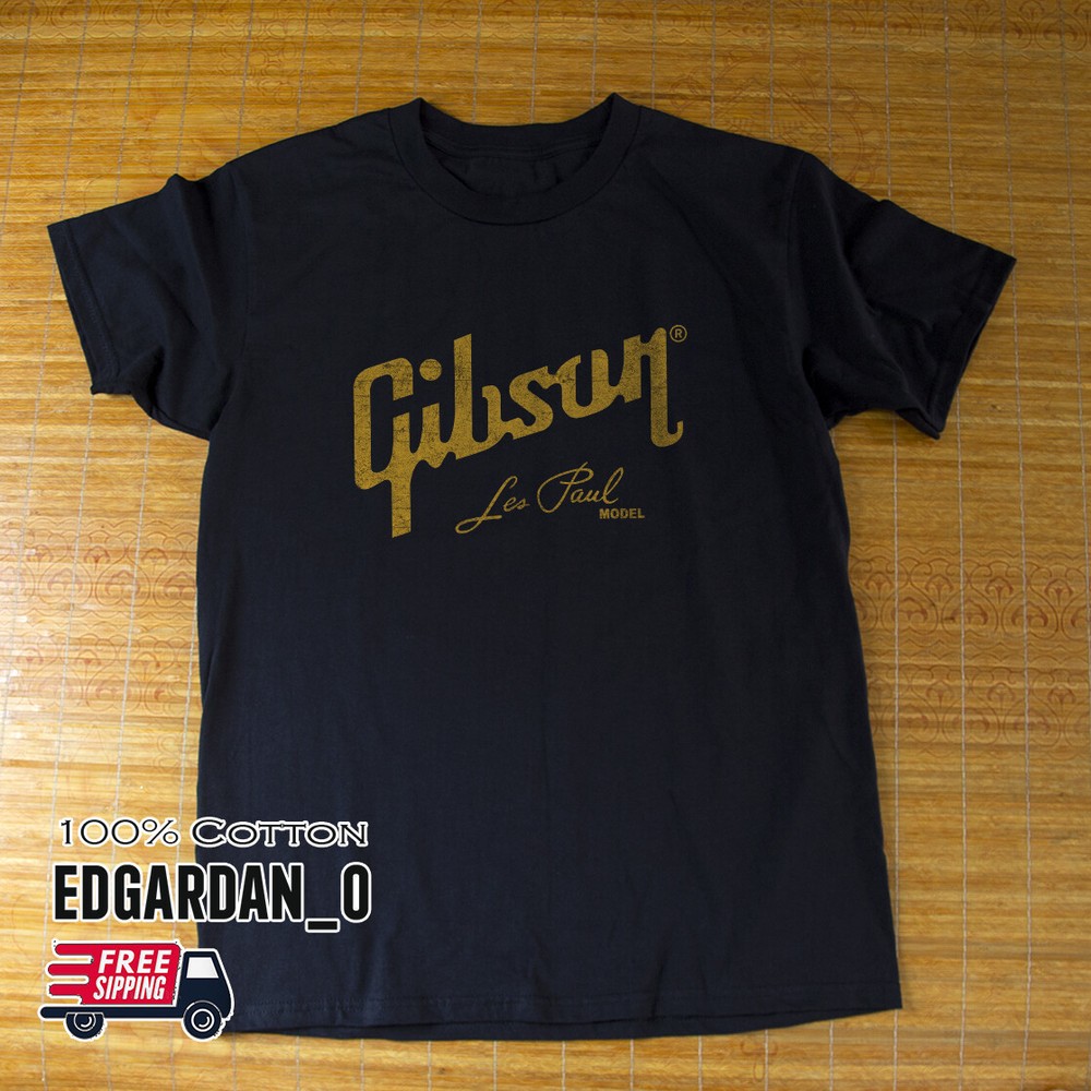 Gibson Les Paul Model Logo Black Unisex T-shirt S-5XL Free Shipping