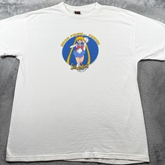 Vintage 1998 Sailor Moon Prism Power Anime Fashion Victim T-Shirt Mens XL White