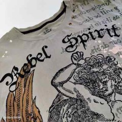 Rebel Spirit T Shirt Men’s 2XL Green Brown Black Yellow Coat of Arms Eagle Used