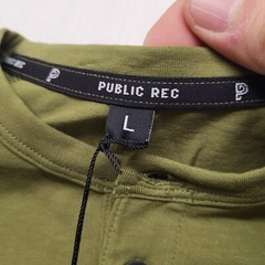 Public Rec Mens Henley Shirt Go To Large Slim Green Performance Academia Preppy