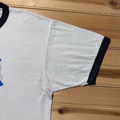 Vintage 1996 MTV Music Television Pinwheel Short Sleeve Ringer T-Shirt USA Large
