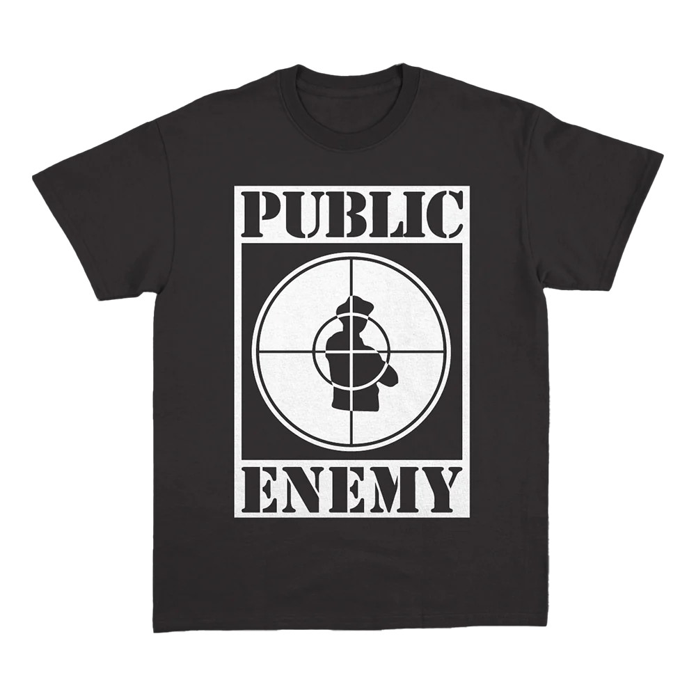 Public Enemy Logo Classic Black Black All Size Unisex T-Shirt AG2394