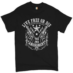Live Free or Die T-shirt The 2nd Amendment 1776 Patriotic Gun Owner Men’s Tee