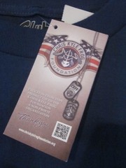 NWT – CHRIS KYLE Frog Foundation Logo Adult S Double-Sided Blue S-Sleeve Tee