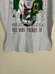 Vintage 1994 World Cup USA Mexico Vs Brazil Finals T-Shirt Rare 2XL Nutmeg NWT