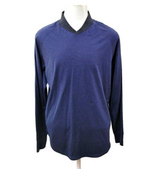 Murano Luxury Soft Touch Slim Fit Men’s Size XL Solid Blue Cotton T-Shirt