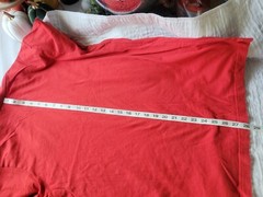 Adidas T Shirt Red Cotton Solid With Logo Mens Size Large