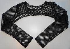 ADULT BLACK MESH SHRUG SIZE L