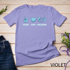 Peace Love Dolphins True Spirit Animal Ocean Lover Dolphin Tee Unisex T-shirt