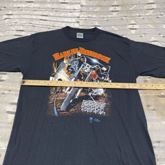 Vtg 80s Harley Davidson Shirt 3d Emblem American Steel Large