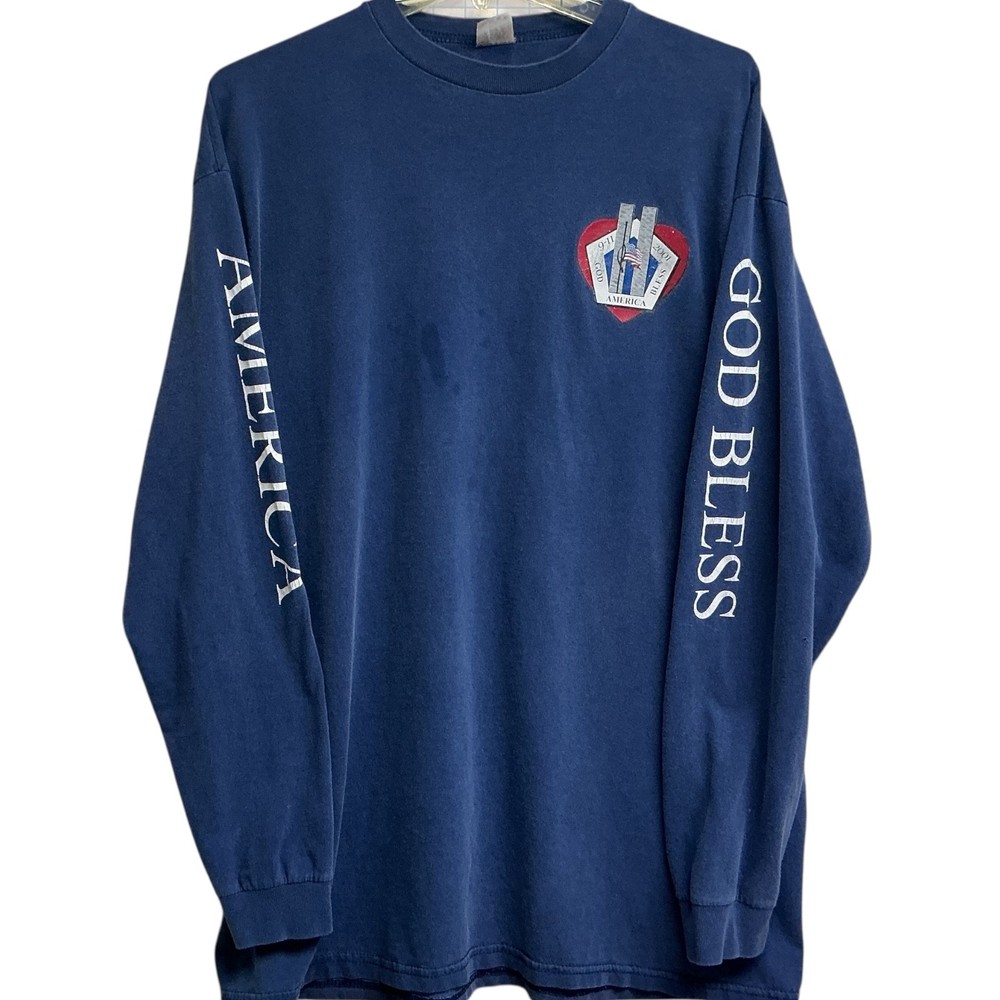 God Bless America Windjammer Unite! 9-11 NYC Twin Towers WTC Shirt 2XL CHARITY