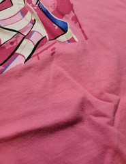 Hazbin Hotel Angel Dust Summer Splatter XL Pink Shirt Vivziepop Sharkrobot