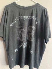 Vintage 1991 Metallica Black Album Metal Tour Dates Graphic T-Shirt, Distressed