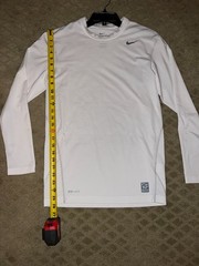 Nike Pro Combat Dri-Fit Men’s Size XL White Compression Training Gym Long Sleeve