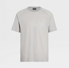 ZEGNA Men’s ‘High Performance’ Wool T-Shirt Light Grey Size XXL / 2XL $920+ NEW