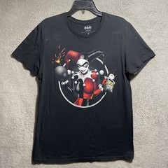 Batman Harley Quinn Graphic Shirt Adult Medium Short Sleeve Crew Neck Pullover