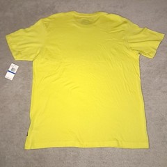Y2K Volcom Stone Skateboard T-shirt Mens XL Slim Yellow Logo Spellout