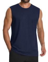 Mens Tank Tops UPF 50+ Sleeveless Shirt Casual Gym Workout Shirts Muscle T-Shirt