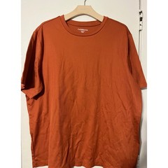 Croft & Barrow Mens XXL Burnt Orange Ribbed Short Sleeve Easy Care Tee RN73277