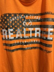 Realtree Long Sleeve T-Shirt Mens Size XL (46-48) Safety Orange.
