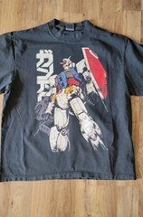 GUNDAM ON A SHAKA HEAVYWEIGHT GARMET DYED T SHIRT “MODERN”