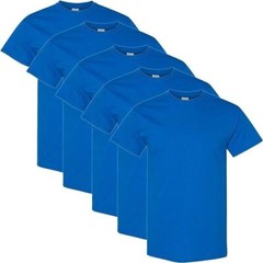 Gildan (5-pack) Royal Blue Solid Ultra Cotton Short Sleeve Blank Tee T-Shirt