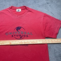 Universal Studios Hollywood T-Shirt Mens Small Vintage 90s Red Logo California
