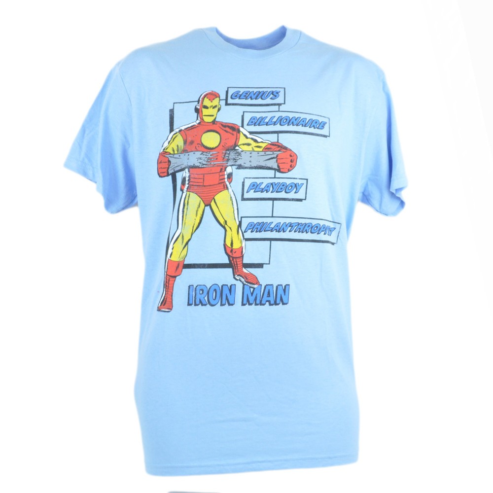 Iron Man Marvel Comics Movie Mens Medium Tshirt Tee Super Heroes Philanthropist