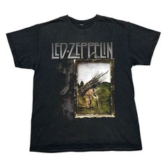 Led Zeppelin IV Album Rock Band Black Unisex T-shirt Size S-5XL