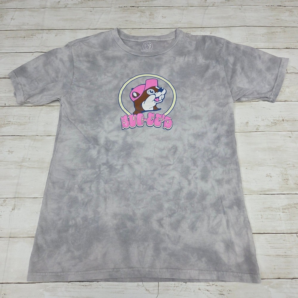 Buc-ee’s T-Shirt Medium Grey In My Buc-ee’s Era Tie-Dye Graphic Short Sleeve