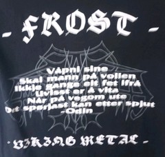 Enslaved Band T.Shirt 2013 20th Anniversary Of The Frost Album Black Size Small