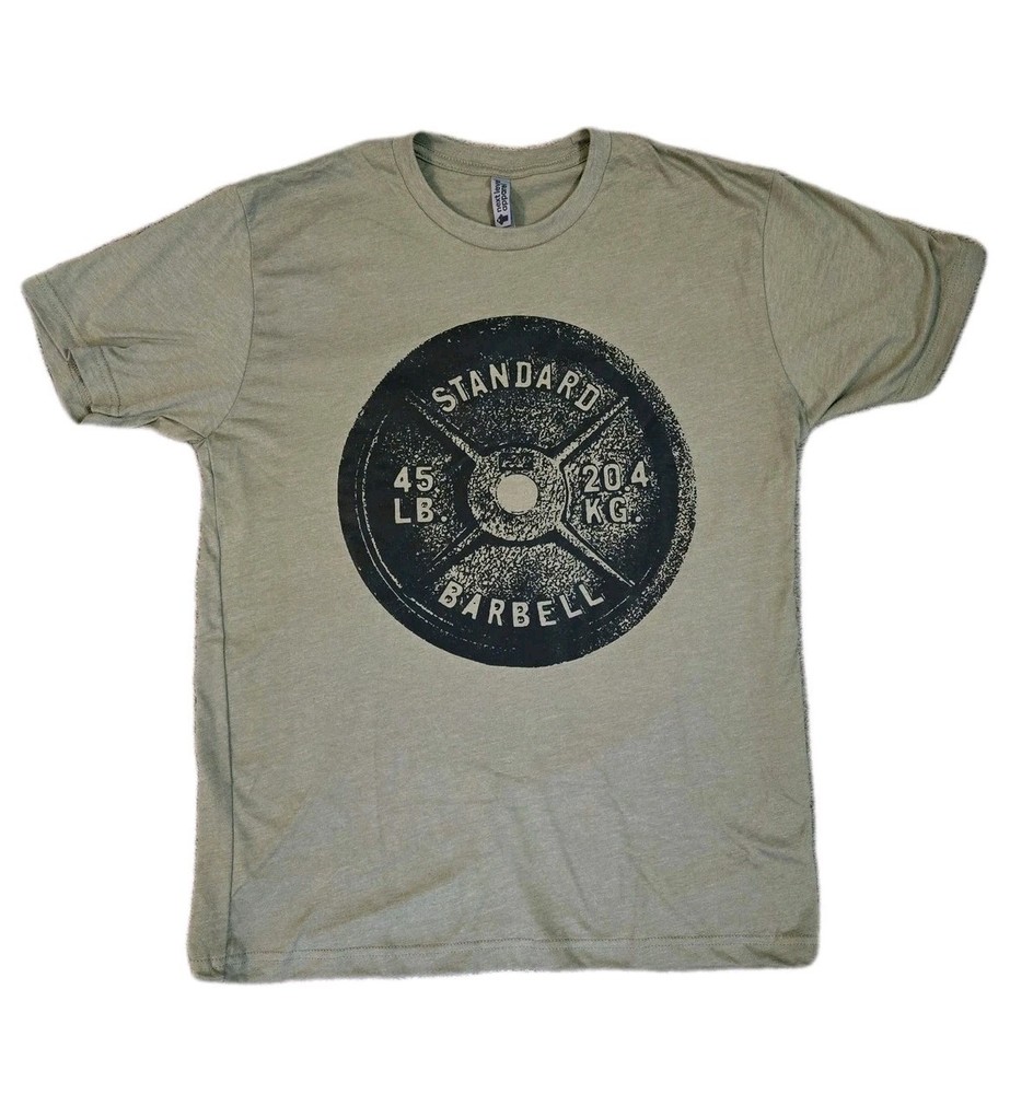 Gymish Lifestyle Squat Bench Deadlift Repeat T-Shirt Military Green Mens Med New