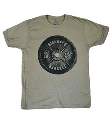 Gymish Lifestyle Squat Bench Deadlift Repeat T-Shirt Military Green Mens Med New