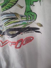 VTG Distressed Hanes Beefy Valkyrie Hot Rod Dragon Graphic T-shirt Adult XXL