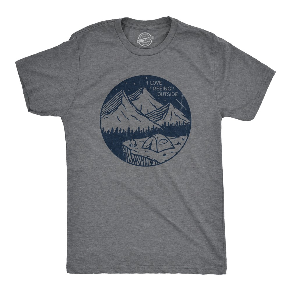 Mens I Love Peeing Outside T Shirt Funny Sarcastic Camping Nature Lovers Tee For