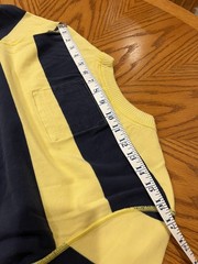 VTG Y2K Abercrombie Fitch Crew Shirt Men XXL Yellow Navy Rugby Striped Preppy