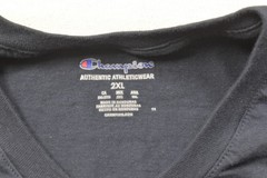 Champion Men 2XL Navy Blue Classic Jersey V-Neck Short Sleeve Cotton T-Shirt NEW