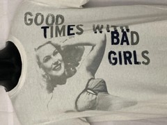 Good Times With Bad Girls American Eagle Mens Graphic Tshirt Medium White