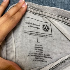 Volkswagen T Shirt Mens Large Gray Fahrvergnügen Graphic Logo Casual Crew Neck