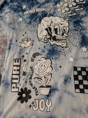 Alab Never Grow Up Tie Dye Tee Shirt Pre Owned Excellent